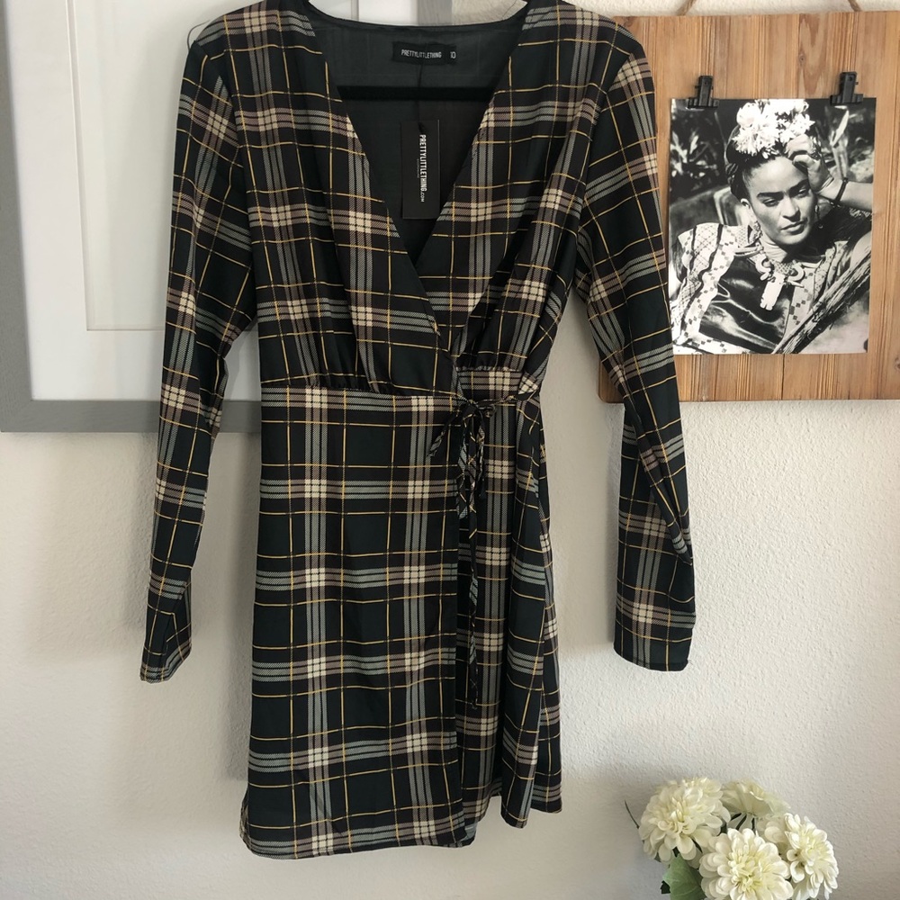 PrettyLittleThing Wrap Dress Dress